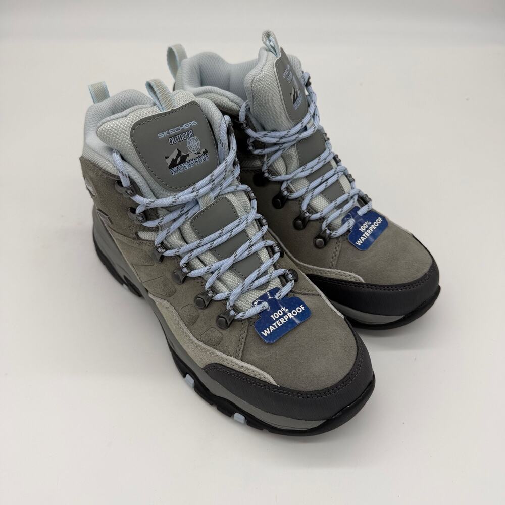 Skechers Hiking Boots Trego Rocky Mountain Gray Women sz 7.5 NEW WO Box